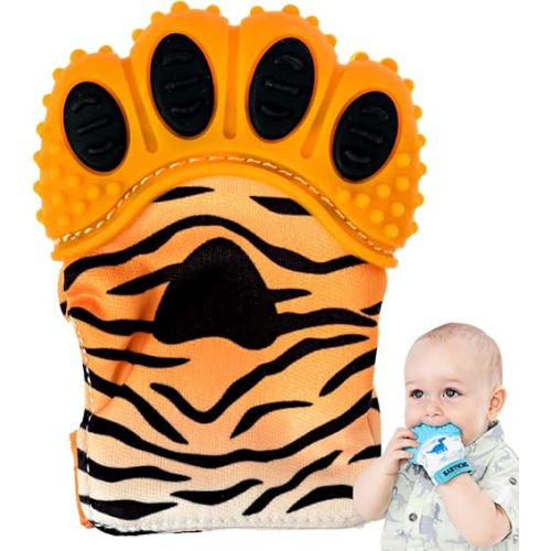 ® Teething Mitten | Orange Tiger Teething Paw