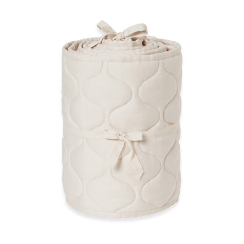 Eggshell Satin quilted crib bumper from Garbo&Friends - NordicNest.com