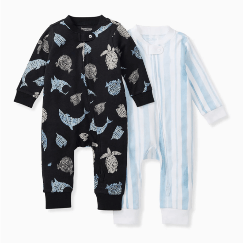Mosaic Sea Animals Organic Cotton Sleep & Play 2 Pack – Burt's Bees Baby 6-9M