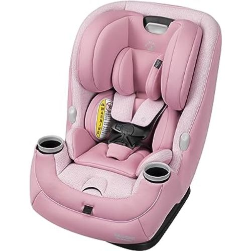 Maxi-Cosi Pria All-in-One Convertible Car Seat, Rear Facing Car Seat for Infants from 4-40 lbs, Forward Facing Car Seat up to 100 lbs in Booster Seat Mode, Rose Pink Sweater