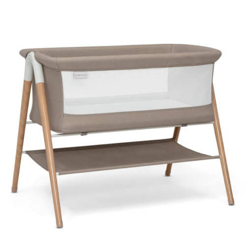 Delta Children Bondi Beechwood by The Bed Bassinet with PureAir Breathable Mesh Sheet and FSC-Certified Wood, Tan