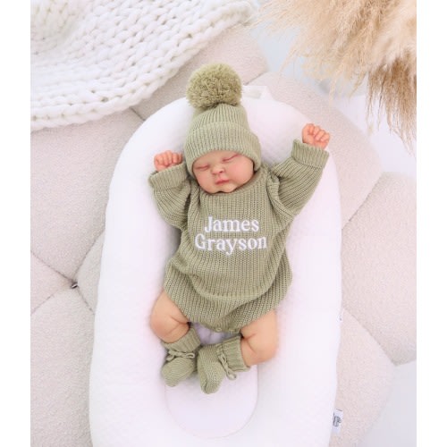 Baby Romper, Embroidered Name Baby Outfit, Infant Name Bodysuit, Newborn Gift, Baby Shower, First Birthday, Coming Home Outfit