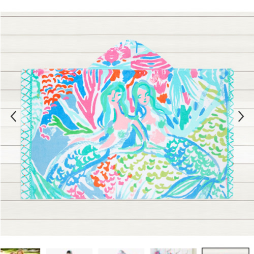 Lilly Pulitzer Mermaid Cove Hooded Beach Towel | Pottery Barn Kids