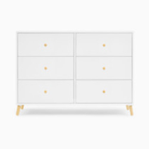 Delta Children Essex 6 Drawer Dresser - Bianca White/Natural