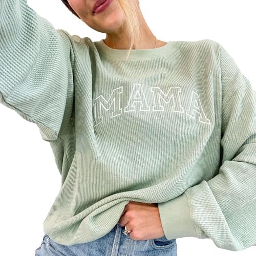 Maternity Sweatshirt Nursing Top Waffle Knit Breastfeeding Shirt with Zipper Pregnancy Mama Clothes Pullover