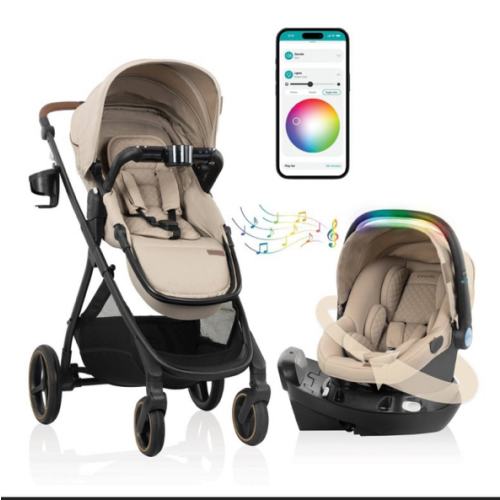 Shyft Intuiti+ Travel System featuring Revolve180 LiteMax NXT with SensorySoothe Green and Gentle