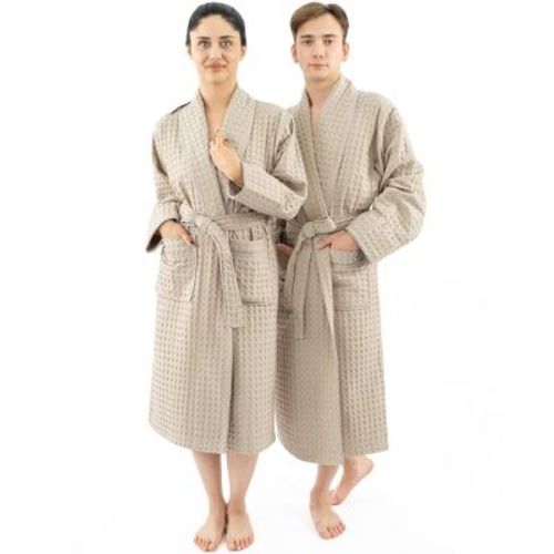 American Soft Linen 100% Cotton Waffle Robes for Women and Men, Unisex Waffle Design Lounging Bathrobe, 1 Piece Waffle Robe for Couples After Shower