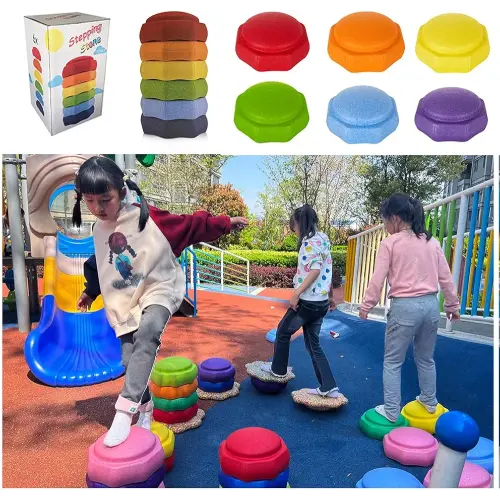 Balance Stepping Stones for Kids, Toddler Stepping Stones,Stepping Stones for Toddlers,Sensory Stepping Stones,and Also a Balance Board for Kids and a Swing Stool
