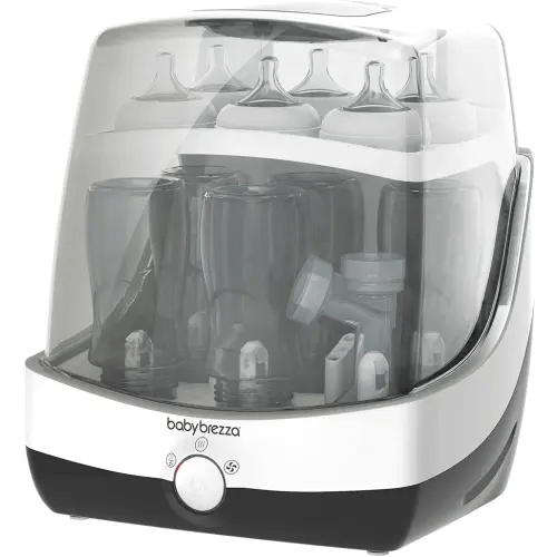 Baby Brezza 10 Minute Baby Bottle Sterilizer + Dryer - Superfast Electric Steam Sterilization - Universal Sterilizing for All Bottles, Pacifiers + Breast Pump Parts