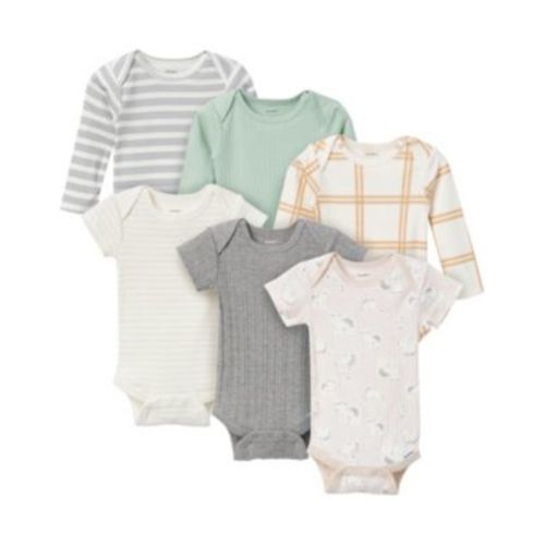 Baby Neutral 6-Pack Onesies Bodysuits