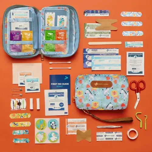 Safari Tots First Aid Kit Signature GoKit (130 pcs) - KEEP>GOING First Aid
