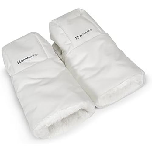 UPPAbaby CozyHandmuff/Easily Attaches to Stroller Handlebars/Ultra-Plush, Weather-Proof Hand Protection/Bryce (White)