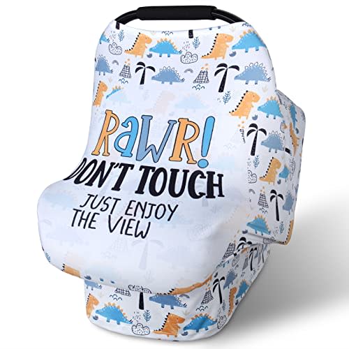 Metplus Car Seat Canopy Nursing Cover for Babies, Soft Stretchy Breathable and Easy to Use, Infant Shower Gifts Newborn Essentials