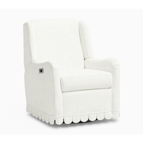 Merced Power Scalloped Recliner Performance Basketweave Slub Ivory