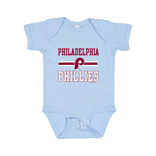 Philadelphia Phillies Baby Light Blue Home Team Short Sleeve One Piece