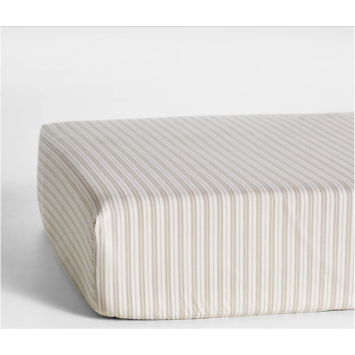 Frenchie Natural Taupe Organic Cotton Baby Crib Fitted Sheet by Leanne Ford