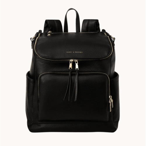 Lullaby Diaper Backpack Black | Poppy and Peonies – www.poppyandpeonies-us.com