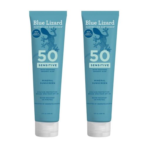 Blue Lizard 2 Pack/5fl oz Each Sensitive Mineral Sunscreen Lotion - SPF 50+