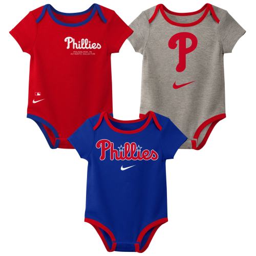 Philadelphia Phillies Nike Newborn & Infant Three-Pack Bodysuit Set