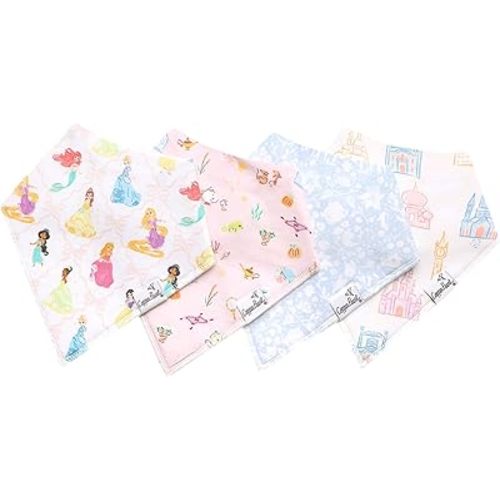 Copper Pearl Baby Bandana Drool Bibs for Drooling and Teething 4 Pack Gift Set Disney Princess