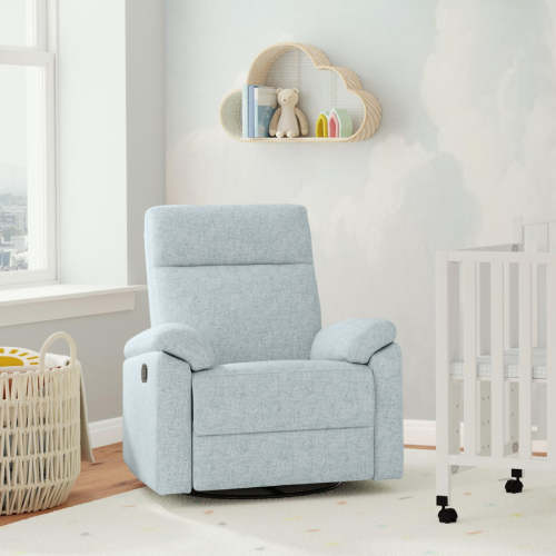 Suzy Recliner and Swivel Glider - Heathered Blue