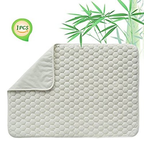 Quilted Pack N Play Crib Mattress Pad Liner Thicker Waterproof Changing Pad Liners by BlueSnail WHITE FOOTBALL DESIGN