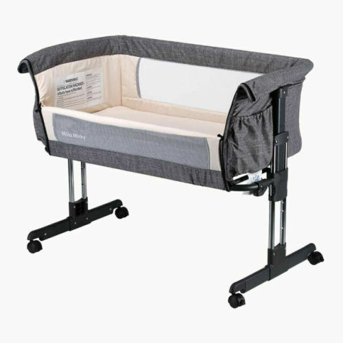Mika Micky MM08000 Bedside Sleeper Portable Crib - Grey