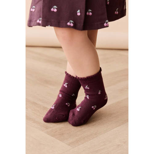 Mirabel Sock - Cherry Love Plum – Jamie Kay USA