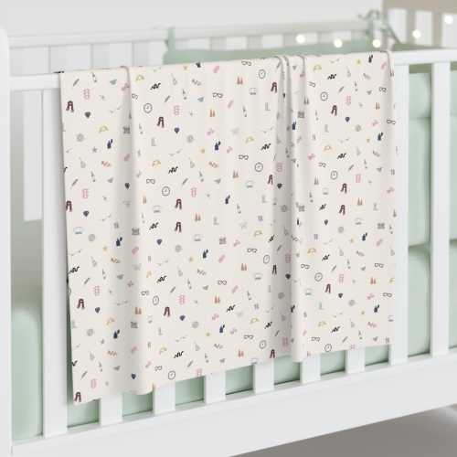 TS Eras Symbols Baby Blanket | Taylor Microfiber Baby Blanket | Eras Tour Aesthetic Baby Gift | One-Sided Print