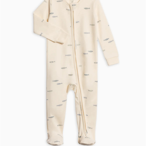 Fish Pattern/Size NB/Peyton Zipper Sleeper