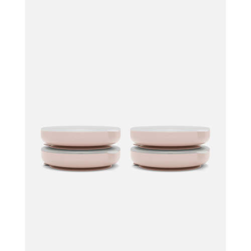 Suction Plate + Lid - Grapefruit / 4 Pack