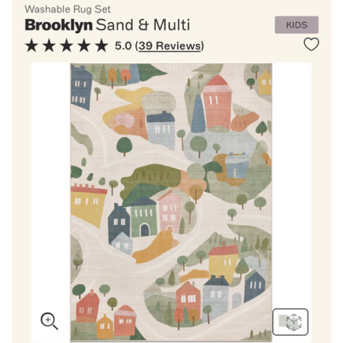 Brooklyn - Sand/Multi - Washable Rug– Tumble