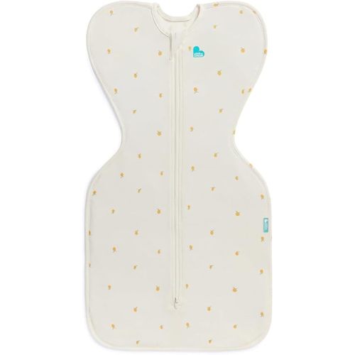 Love to Dream Swaddle UP, Silky-Lux 1.0 TOG, Luxurious 100% Viscose from Bamboo, Allow Baby to Sleep in Their Preferred Arms Up Position, Snug Fit Calms Moro Reflex, 8-13 lbs, Cream Lemons
