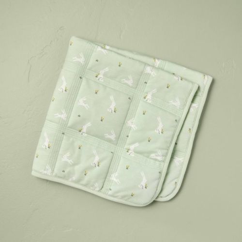 Meadow Bunny Quilted Baby Stroller Blanket - Hearth & Hand™ With Magnolia