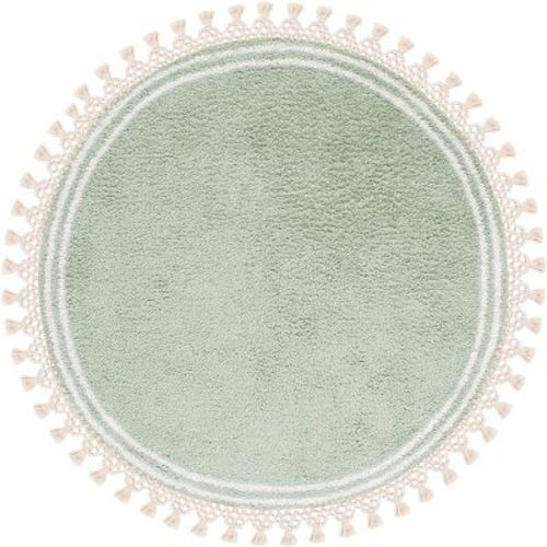 Easy Care Ecr201 Hand Woven Machine Washable Area Rug - Teal/ivory - 3' Round - Safavieh.