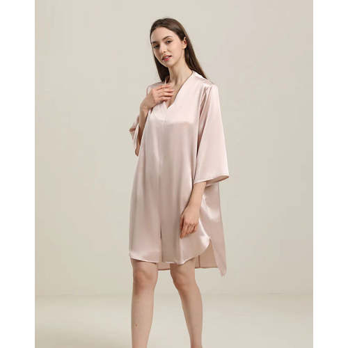 Relaxed 3/4 Sleeve Silk Nightgown