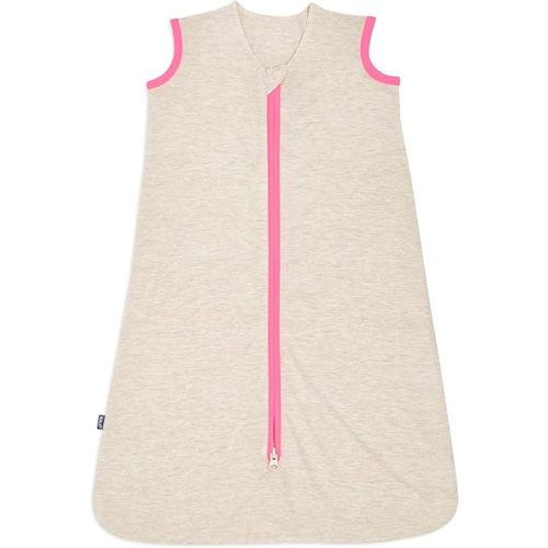 HALO Sleepsack Ideal Temp, Baby Wearable Blanket, TOG 1.0, Oatmeal/Pink, Medium