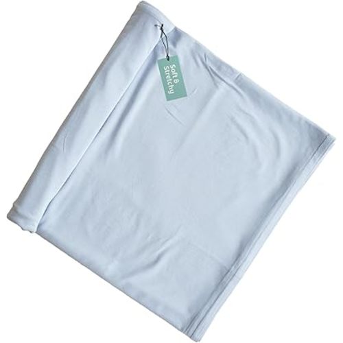 Caden Lane Baby Swaddle & Receiving Blanket, Soft, Breathable & Temperature-Regulating Bamboo Viscose Fabric for Swaddling Newborns, Gender Neutral Infant Blanket for Boys & Girls, Mist Blue