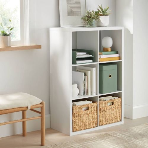 13'' 6 Cube Organizer White - Brightroom™: Decorative Bookshelf, Cubby Storage, MDF & Particle Board, 13" System Compatible