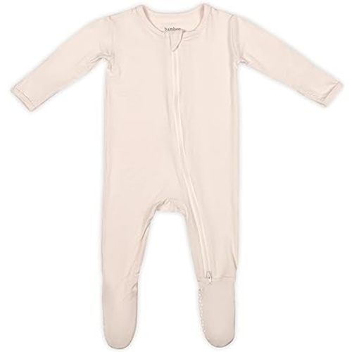 Soft Baby Bamboo Viscose Footie Pajamas, Zipper Closure, 0-24 Months