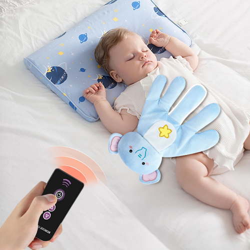 Baby Soothing Sleep Aid Pillow - Soft Hugging Bolster with Gentle Vibration & Remote Control - Comforting Startle Reflex Relief for Infants - Ergonomic Design for Peaceful Sleep
