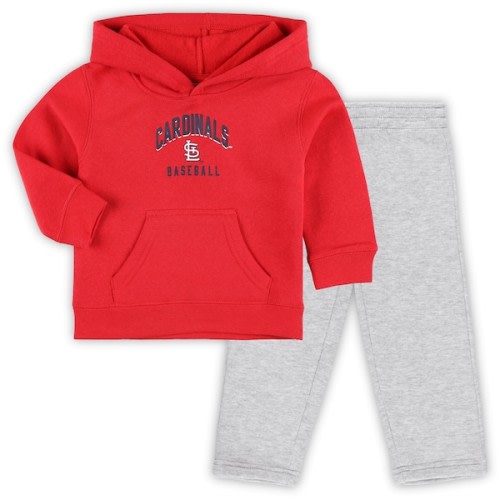 Infant St. Louis Cardinals Red/Heather Gray Play by Play Pullover Hoodie & Pants Set