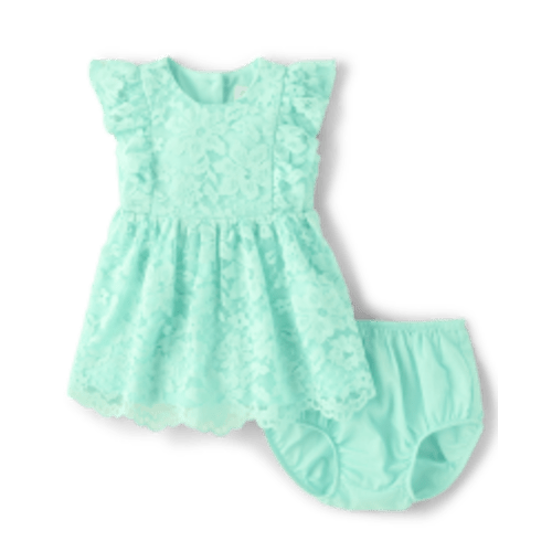 Baby Girls Mommy And Me Lace Fit And Flare Dress