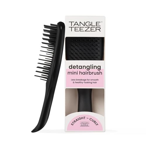Tangle Teezer Ultimate Detangler Hairbrush, Eliminates Knots & Reduces Breakage, Mini Hair Brush for Travel, Small Hands & All Hair Types, Black