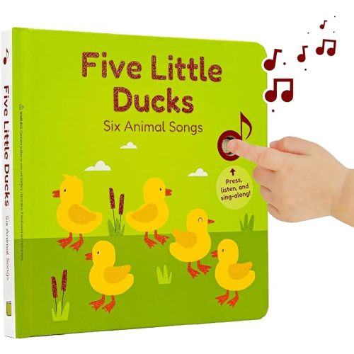 Cali's Books Five Little Ducks Nursery Rhymes Book for Toddlers | Sound Books for Toddlers 1-3 | Musical Book with Sound Button and 6 Songs