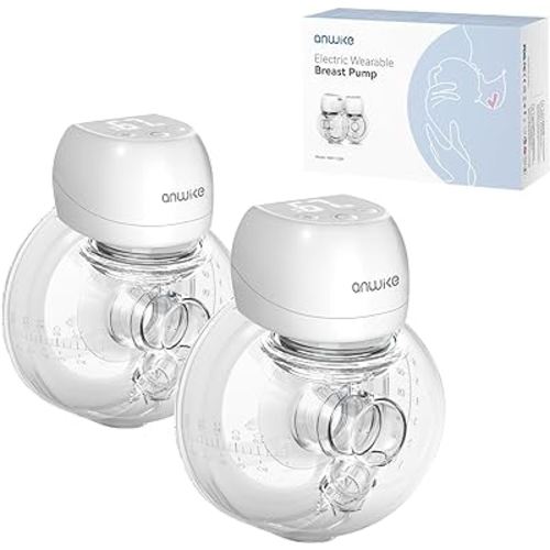 Electric Breast Pump, Double Wearable Breastfeeding Pump, Ultra-Silent Hands Free Breast Pump with LCD Display, 2 Modes&9 Levels Rechargeable Wireless Portable Breast Pump with 21mm/24mm Flange