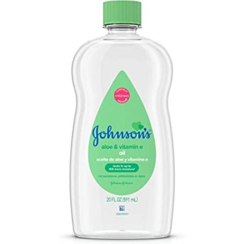 Johnson's Baby Oil, Mineral Oil Enriched with Aloe Vera and Vitamin E, 20 fl. oz