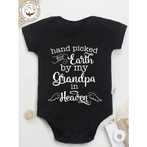 100% Cotton Baby Onesies Hand Picked For Earth By My Grandpa - TikTok Shop