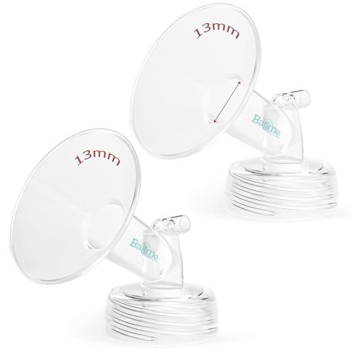 13MM Wide-Mouth Flange Spectra Replacement Pump Parts for S1 S2 - Exact Fit Medical Grade Silicone Breast Pump Parts - BPA Free Spectra Pump Parts - Perfect for Travel & Working Moms (2-Pack)