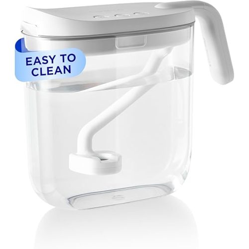 Carepod Mini Ultrasonic Cool Mist Humidifier for Bedroom, Quiet & Safe for Baby, Transparent, Only 3 Washable Parts & Easy to Clean, Filter-Free, Automatic Shut-off, Lasts 20Hrs (0.74Gal/2.8L)